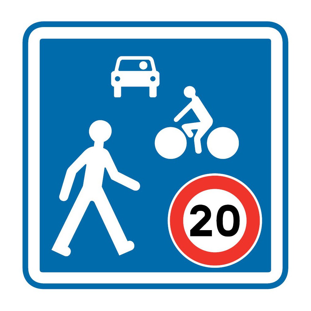 panneau routier zone de rencontre