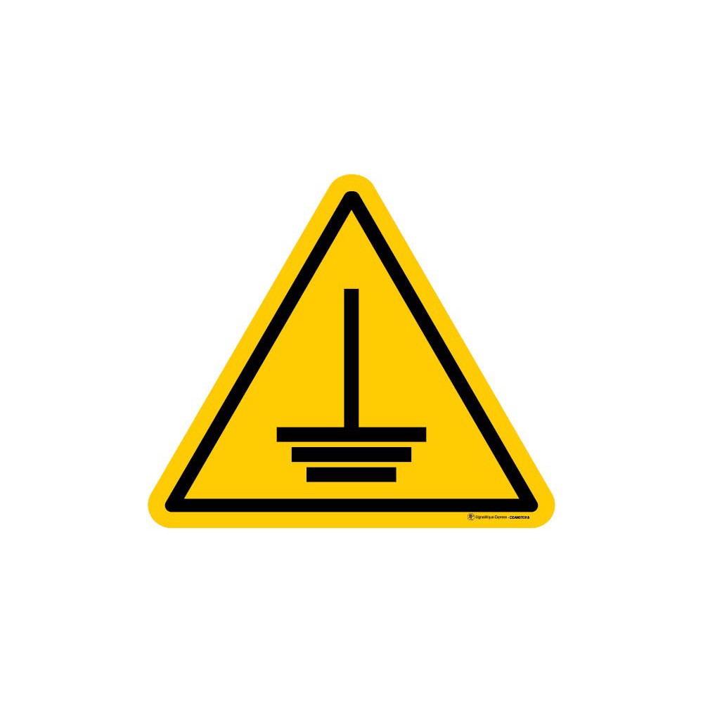Autocollants Danger Mise à la Terre - Lot de 5 Autocollants Danger Mise à la Terre - Lot de 5