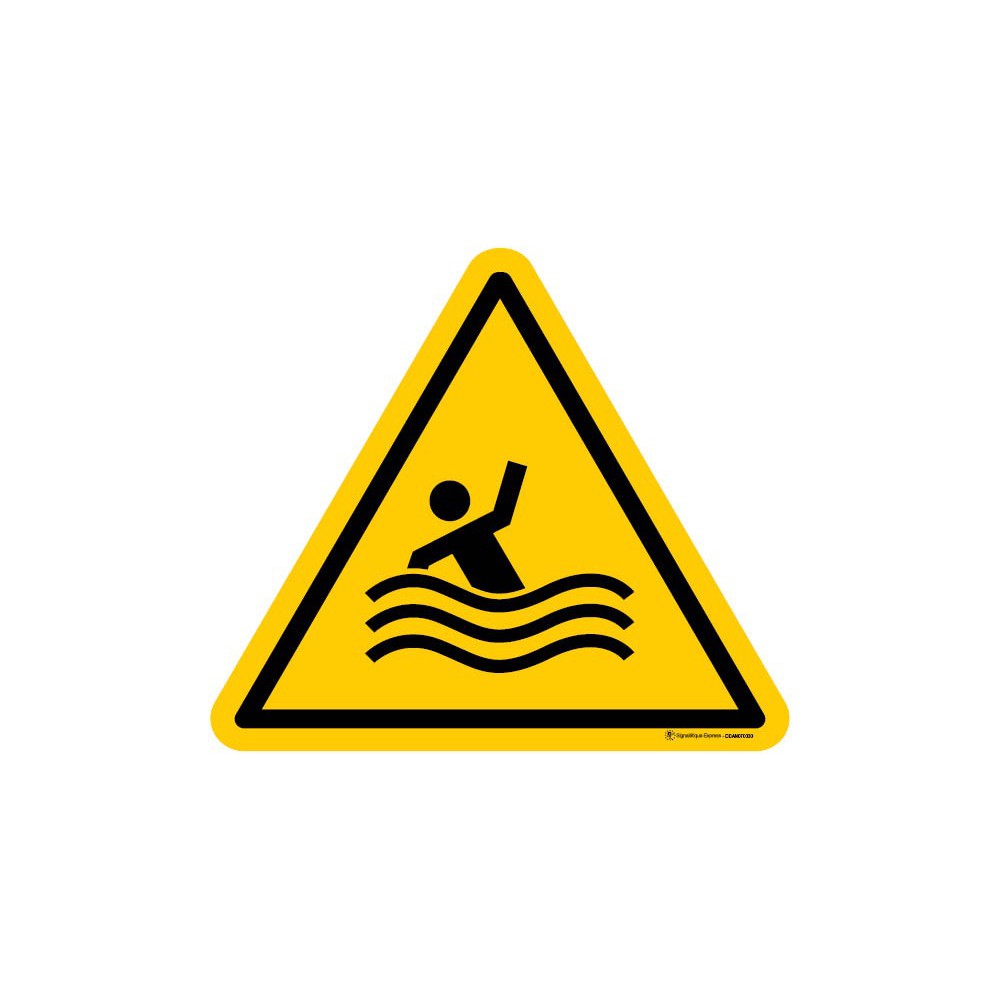Panneau Danger risque de noyade