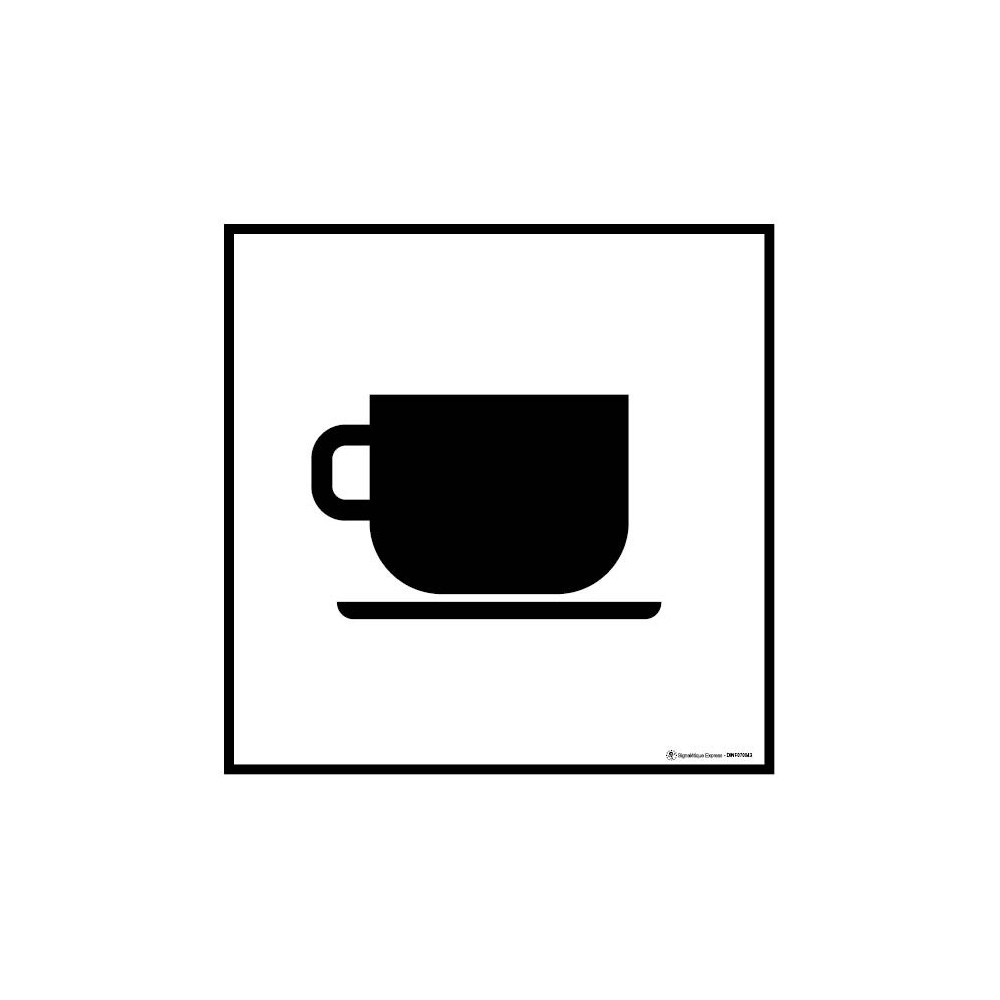 Lot de 5 autocollants visuel Carré Caféteria Lot de 5 autocollants visuel Carré Caféteria