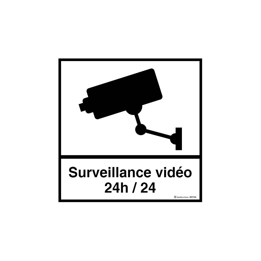 Panneau espace sous vidéo surveillance PVC, espace sous video