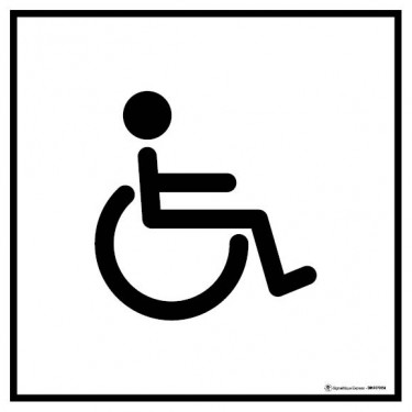 Panneau Information toilettes handicapés