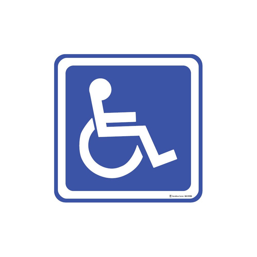 Panneau Accès handicapés en fauteuil roulant | Signalétique Express
