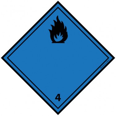 Panneau Dégage du gaz inflammable au contact de l'eau ADR 4.3