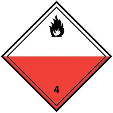 Panneau Matières spontanément inflammables ADR 4.2