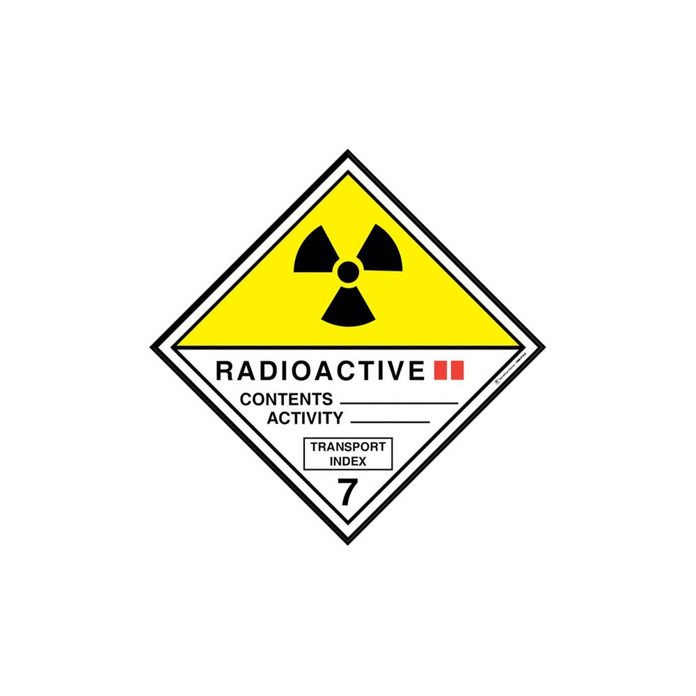 Panneau Matières radioactives ADR 7b