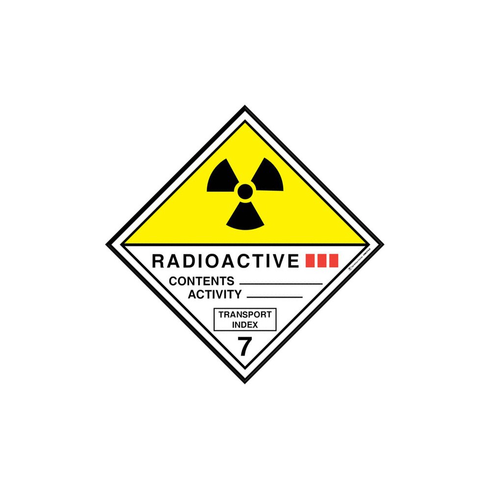 Panneau Matières radioactives ADR 7c