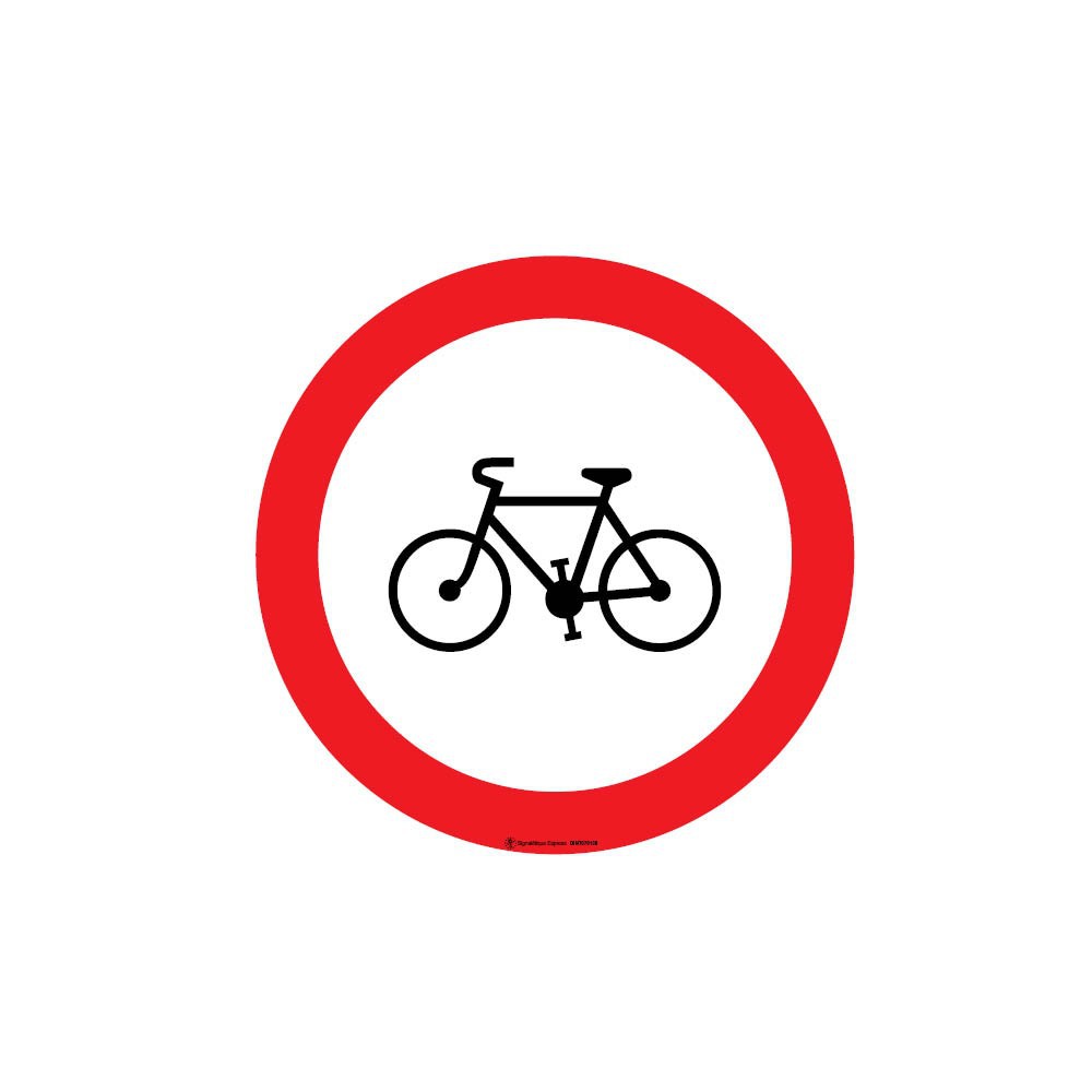 Lot de 5 autocollants visuel Interdit aux cycles Lot de 5 autocollants visuel Interdit aux cycles