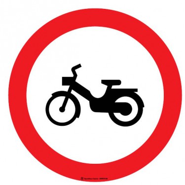 Panneau Interdit aux cyclomoteurs