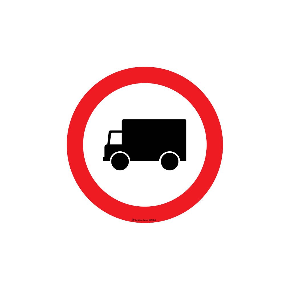 Panneau Accès interdit aux véhicules de transport de marchandises