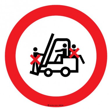 Autocollants Passagers interdits sur chariot élévateur