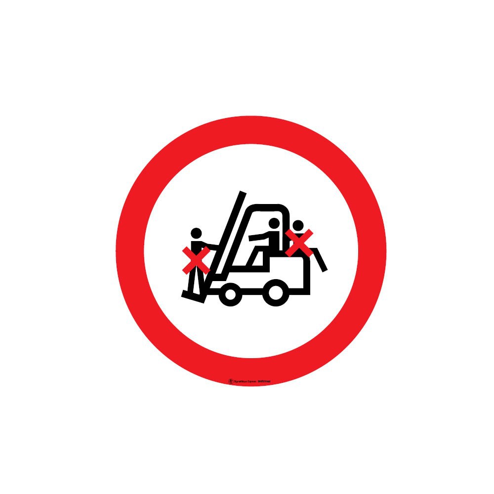 Panneau Passagers interdits sur chariot élévateur