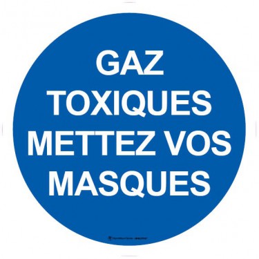 Autocollants Gaz toxiques mettez vos masques