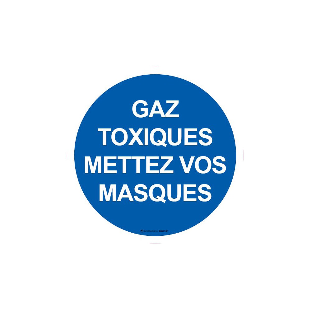 Signalisation d'obligation - Port du masque à gaz obligatoire