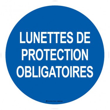 Autocollants Lunettes de protection obligatoires