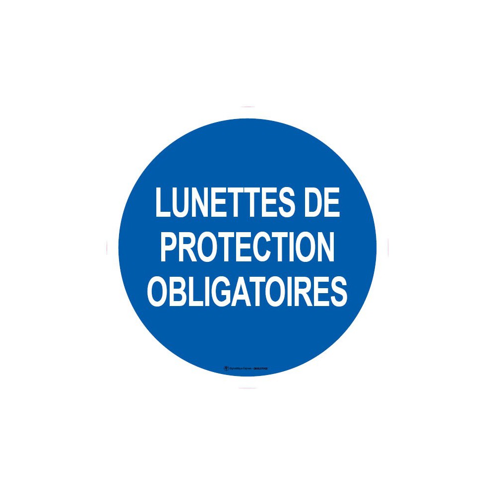 Panneau Lunettes de protection obligatoires