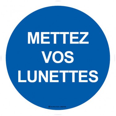 Panneau Mettez vos lunettes