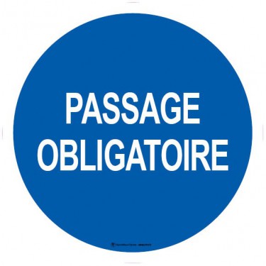 Panneau Passage obligatoire