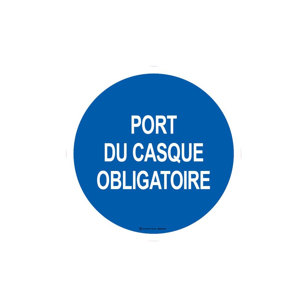 Marquage au sol ultra adhésif port casque obligatoire