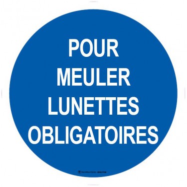 Autocollants Pour meuler lunettes obligatoires