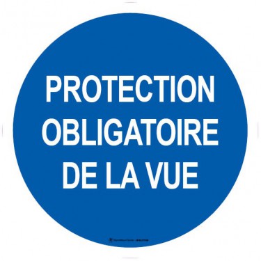 Autocollants Protection obligatoire de la vue