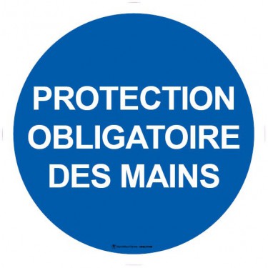 Panneau Protection obligatoire des mains