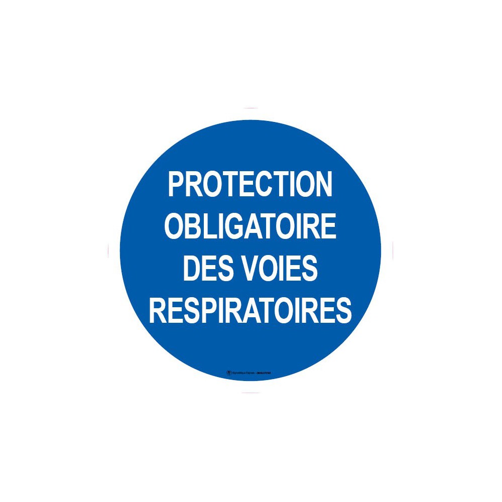 Panneau Protection obligatoire des voies respiratoires Panneau Protection obligatoire des voies respiratoires