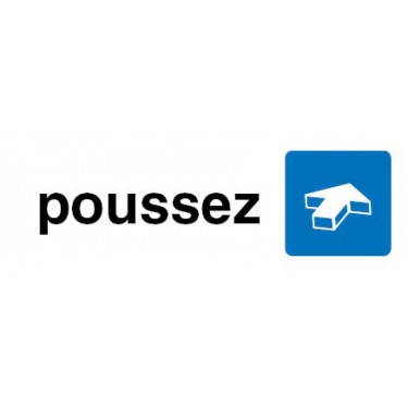 Plaque de porte Poussez