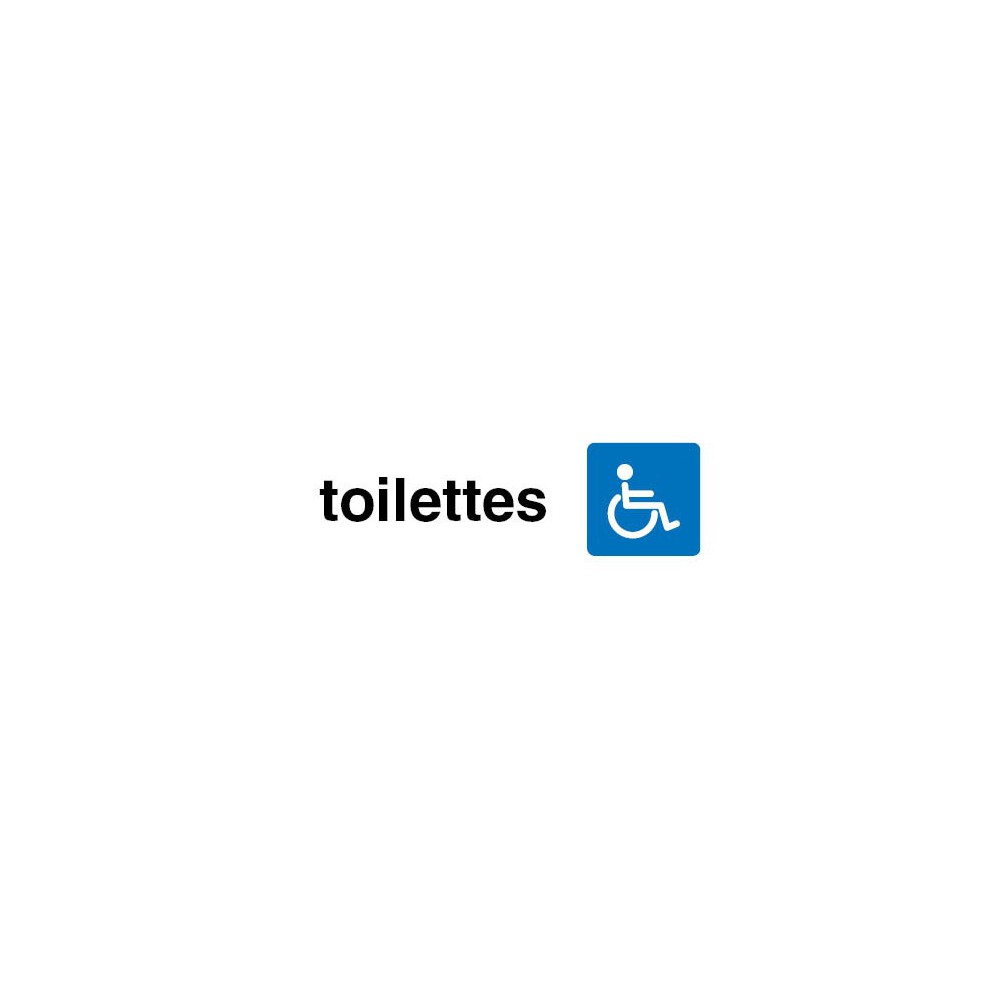 Plaque de porte Toilettes handicapés