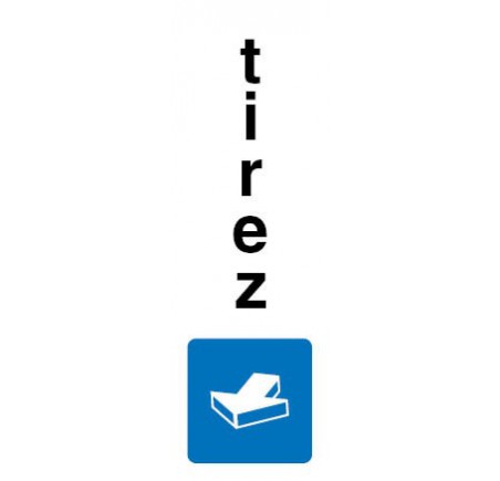 Plaquette De Porte Poussez Vertical - Plexiglas Couleur 170x45mm