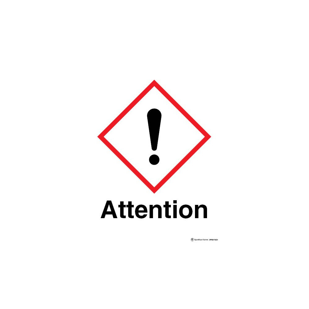 Panneau Attention matières nocives ou irritantes SGH07 Panneau Attention matières nocives ou irritantes SGH07