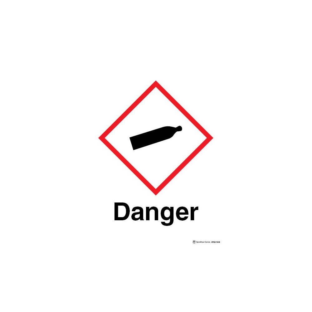 Panneau Danger gaz sous pression SGH04
