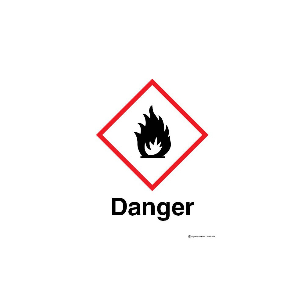 Panneau Danger matières inflammables SGH02 Panneau Danger matières inflammables SGH02