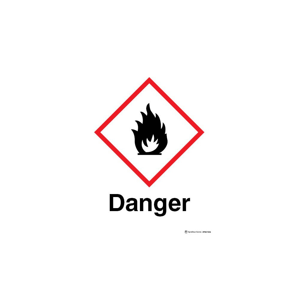 Panneau Danger matières inflammables SGH02