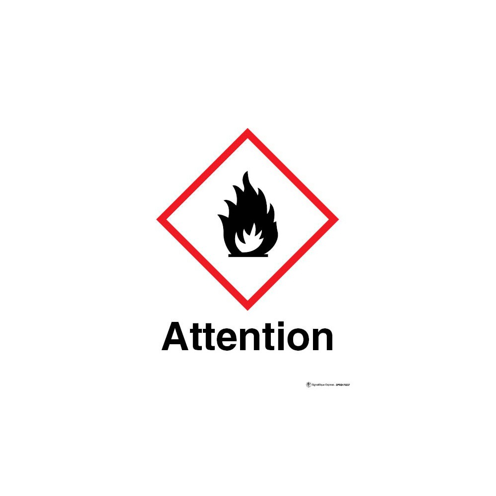Panneau Attention matières inflammables SGH02