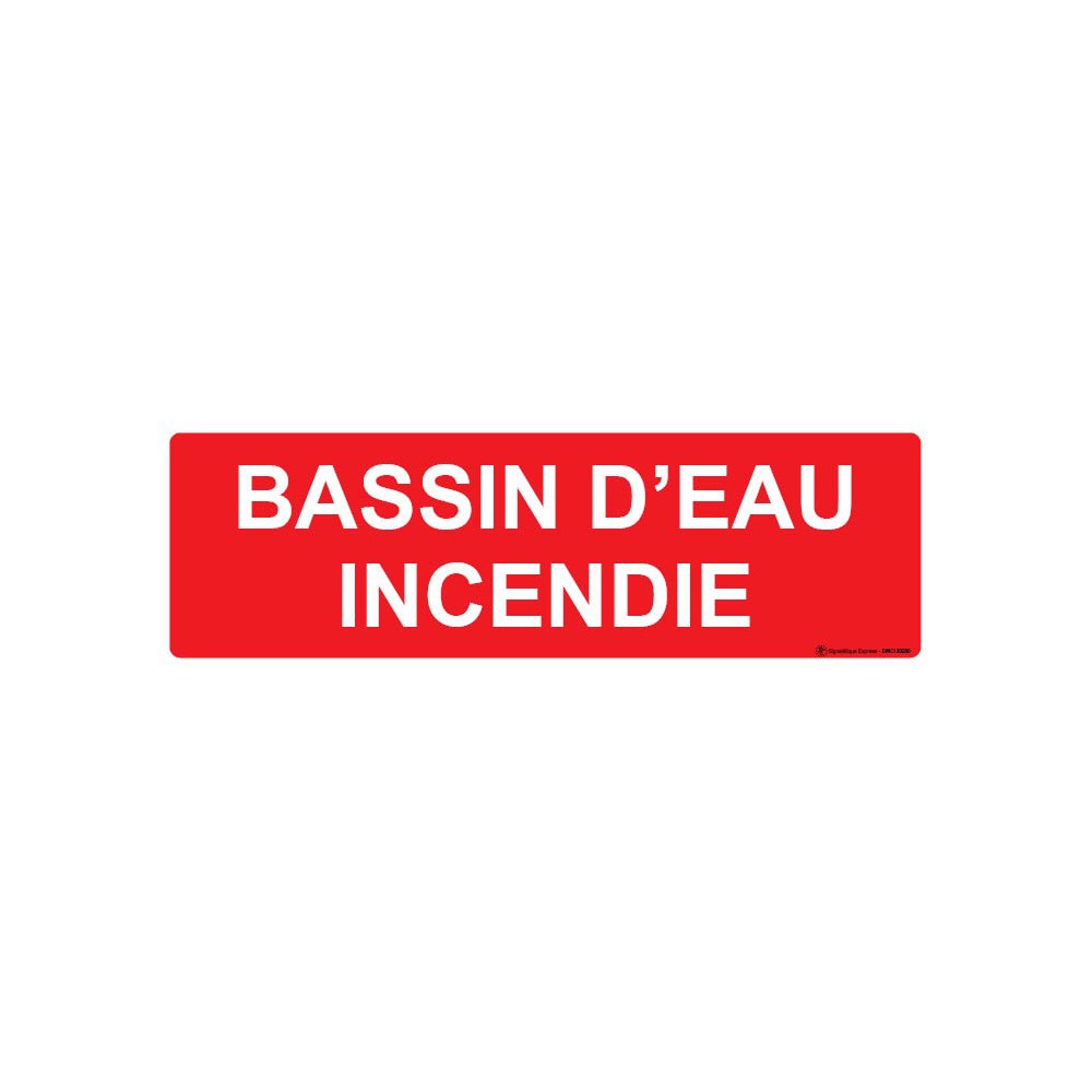 Panneau Bassin d'eau incendie