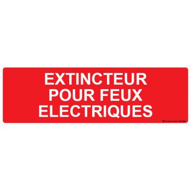 Panneau Extincteur pour feux électriques