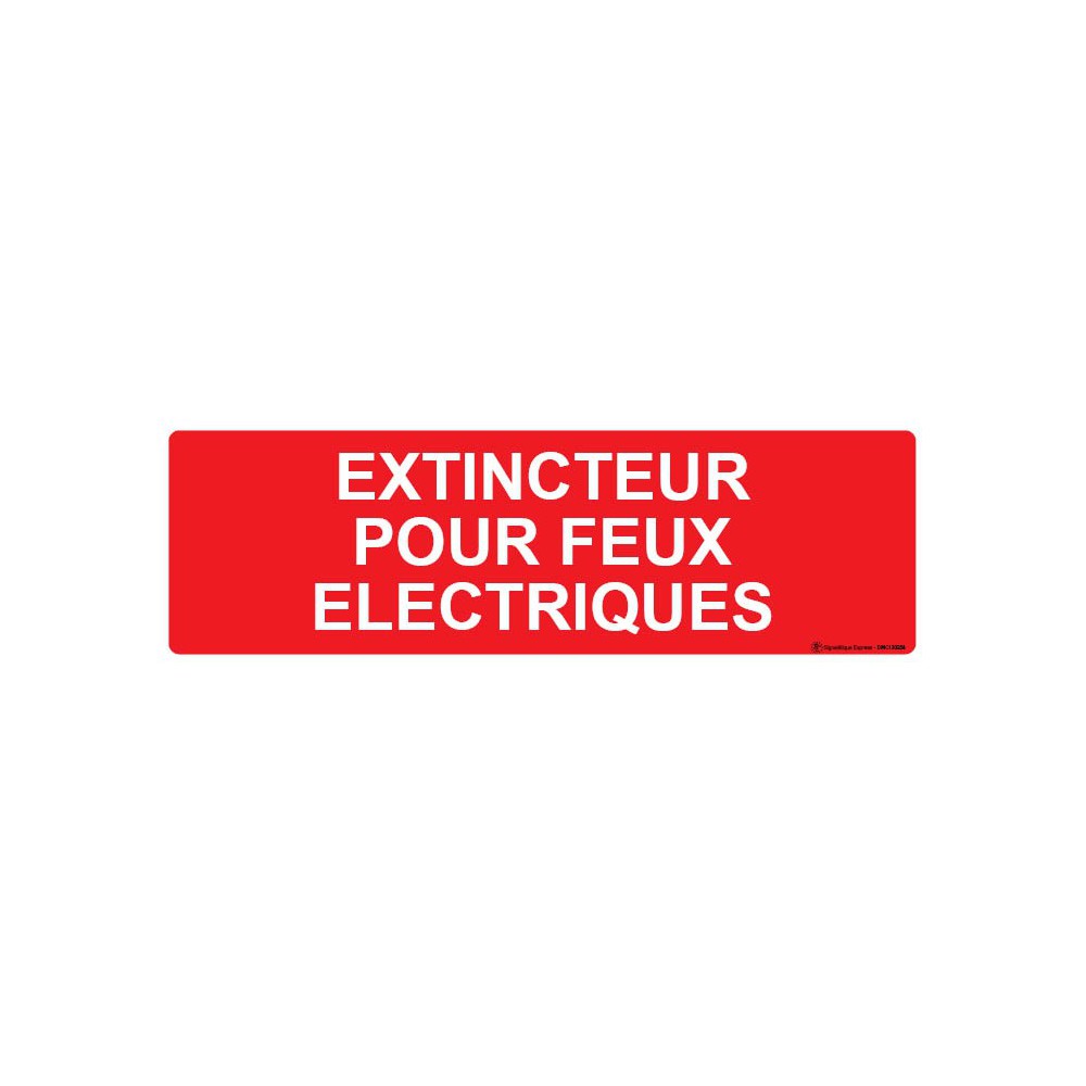 Panneau Extincteur pour feux électriques