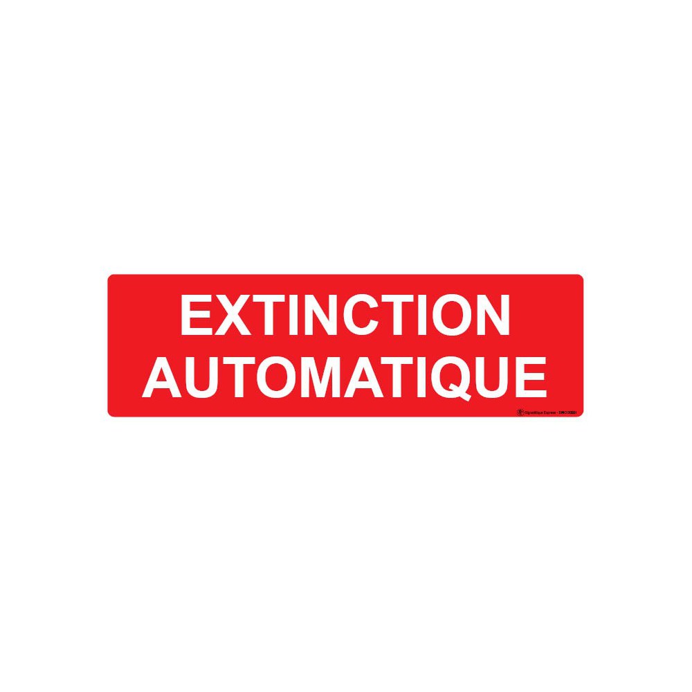 Panneau Extinction automatique