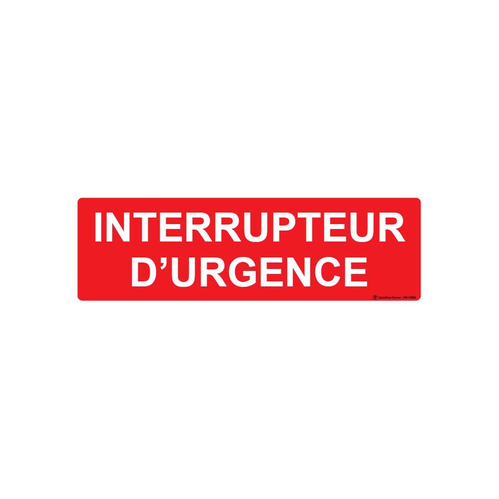 Panneau Interrupteur d'urgence