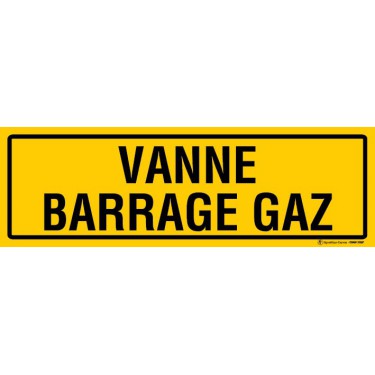 Panneau Vanne barrage gaz