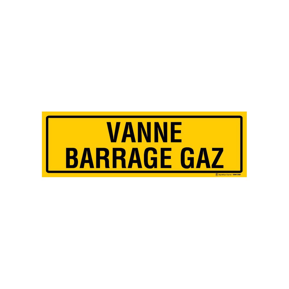 Panneau Vanne barrage gaz