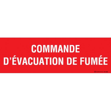 Panneau Commande d'évacuation de fumée