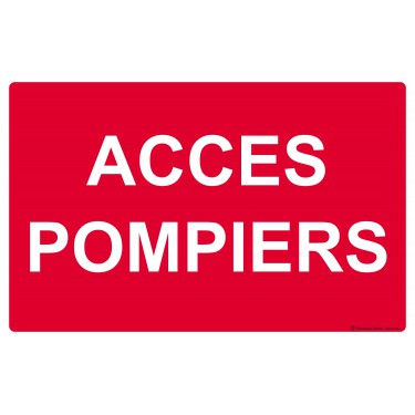 Panneau Accès pompiers