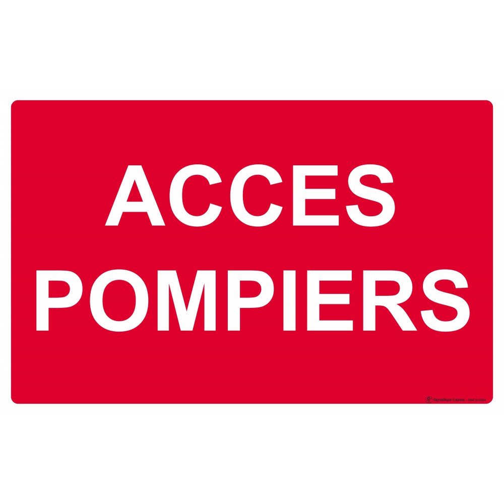 Panneau Accès pompiers