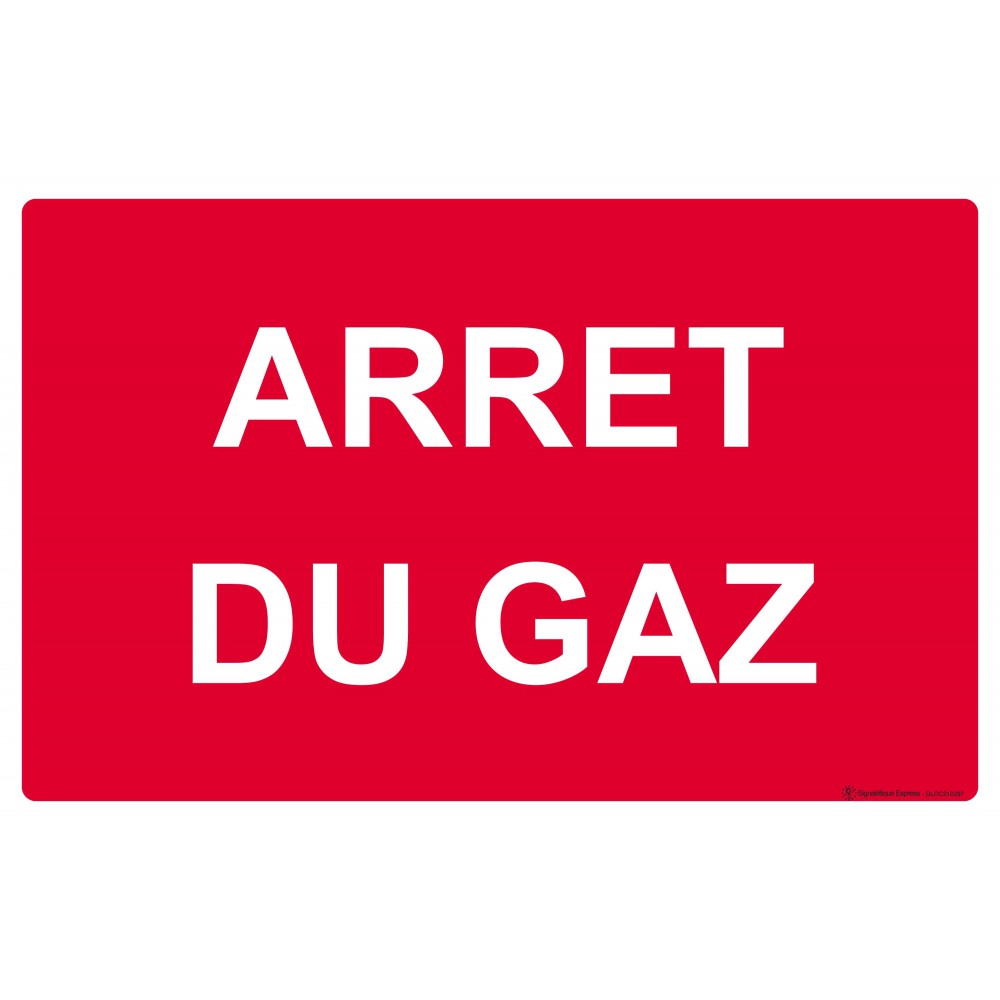 Panneau Arrêt du gaz