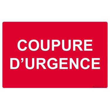 Panneau Coupure d'urgence