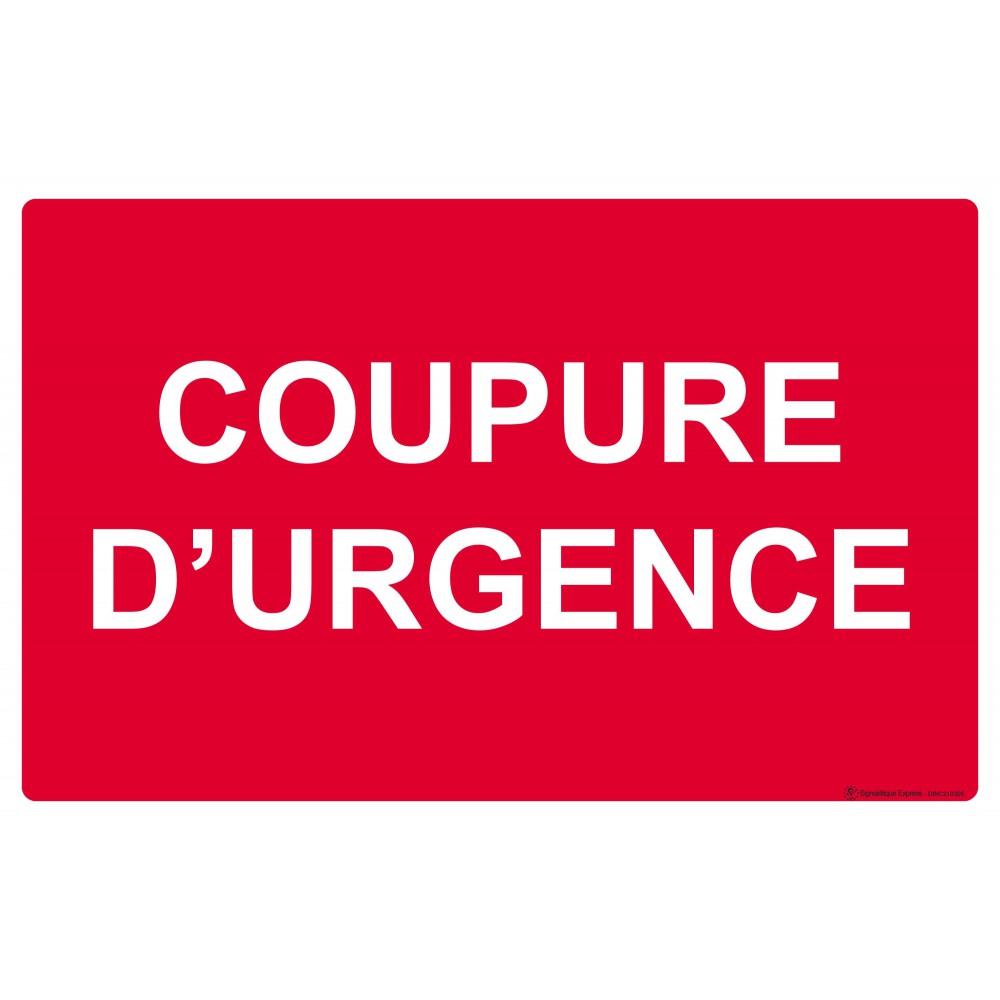 Panneau Coupure d'urgence