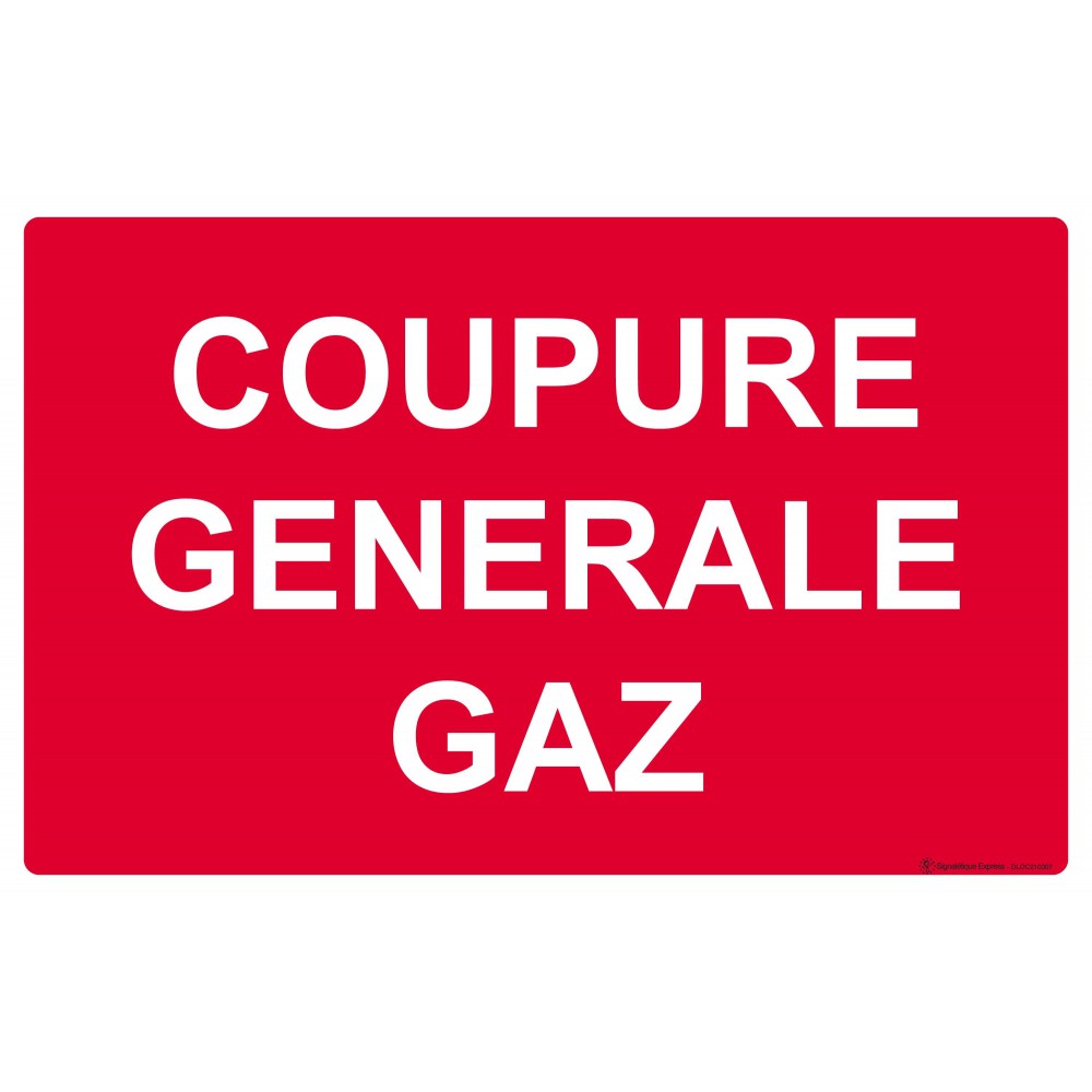Panneau Coupure générale gaz