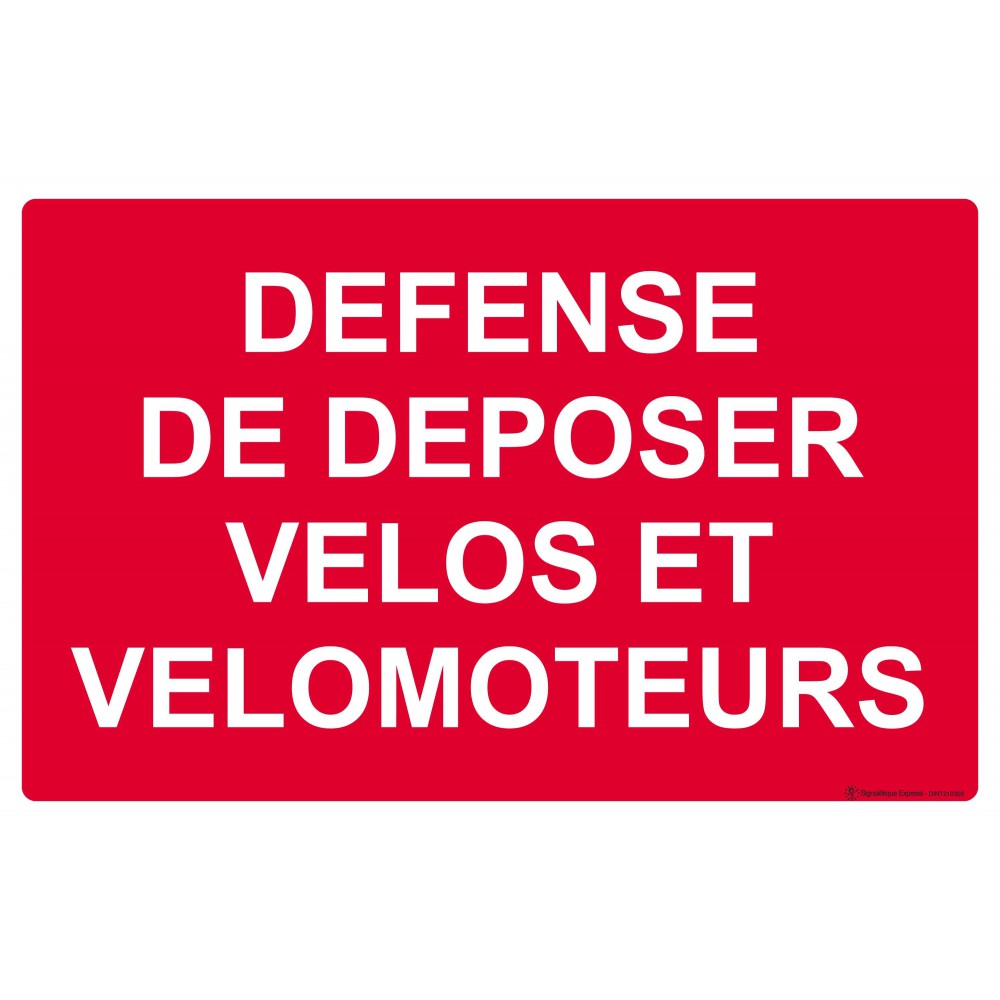 Signalétique, Vélos interdits, Autocollant Imprimé